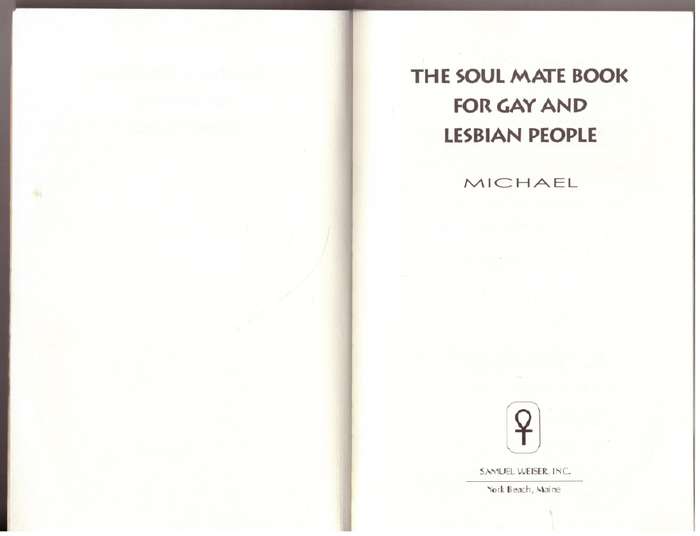 The Soul Mate Book for Gay and Lesbian People - Michael
