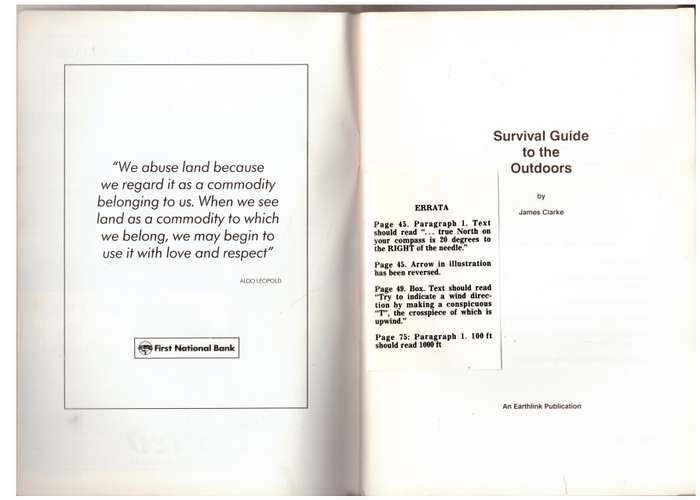 Survival Guide to the Outdoors -- James Clarke