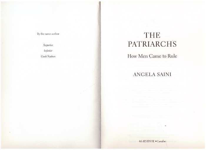 The Patriarchs: How Men Came to Rule - Angela Saini