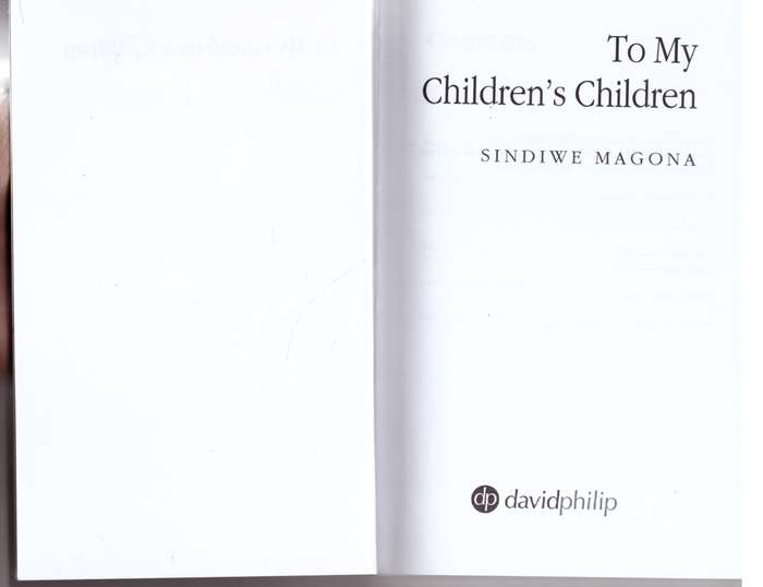 To My Children's Children -- Sindiwe Magona
