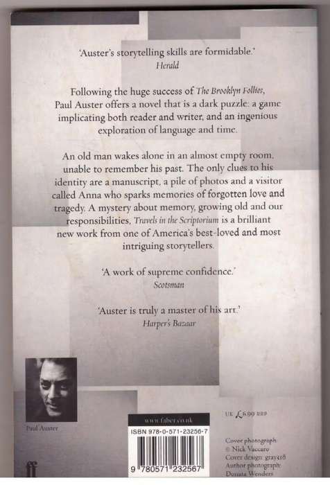 Travels in the Scriptorium: A Novel  -- Paul Auster