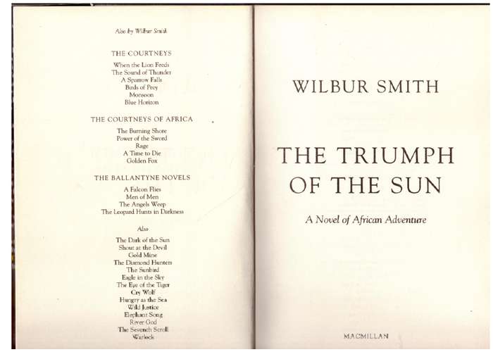 The Triumph of the Sun --  Wilbur Smith