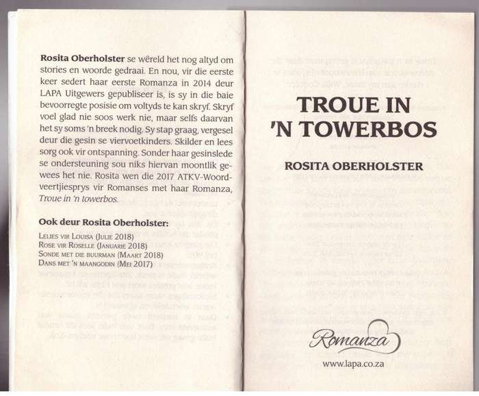 Troue in `n towerbos --  Rosita Oberholster