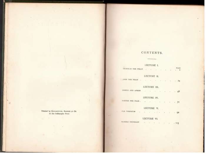 Val D`Arno: Ten Lectures on the Tuscan Art -- John Ruskin
