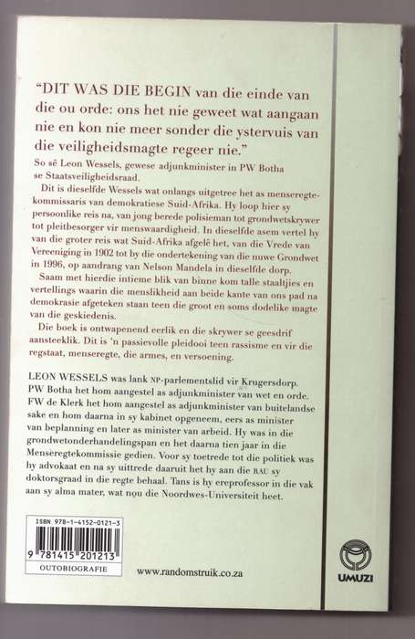 Vereeniging: Die Onvoltooide Vrede --  Leon Wessels