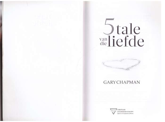 Vyf Tale Van Die Liefde  Gary Chapman