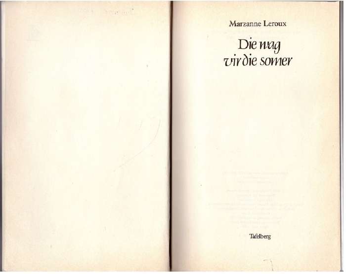 Die Wag vir die somer - Marzanne Leroux-Van der Boon