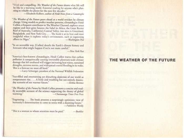 The Weather of the Future - Heidi Cullen **SIGNED**