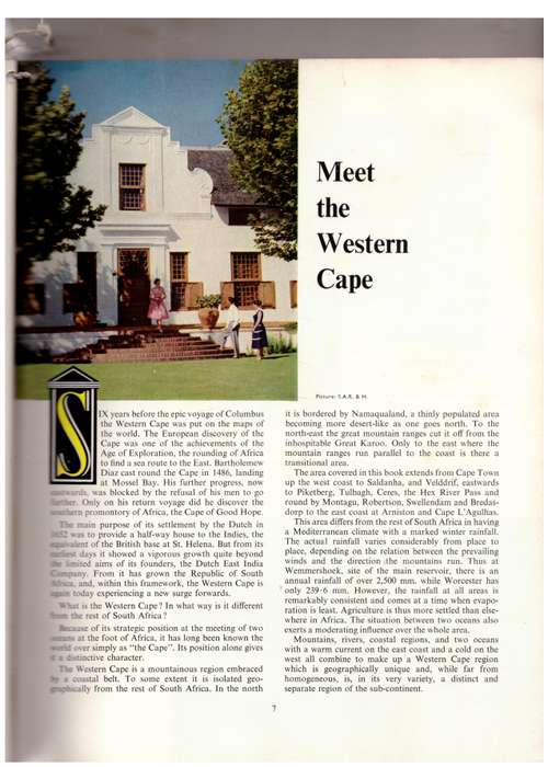 Western Cape Official guide 1965