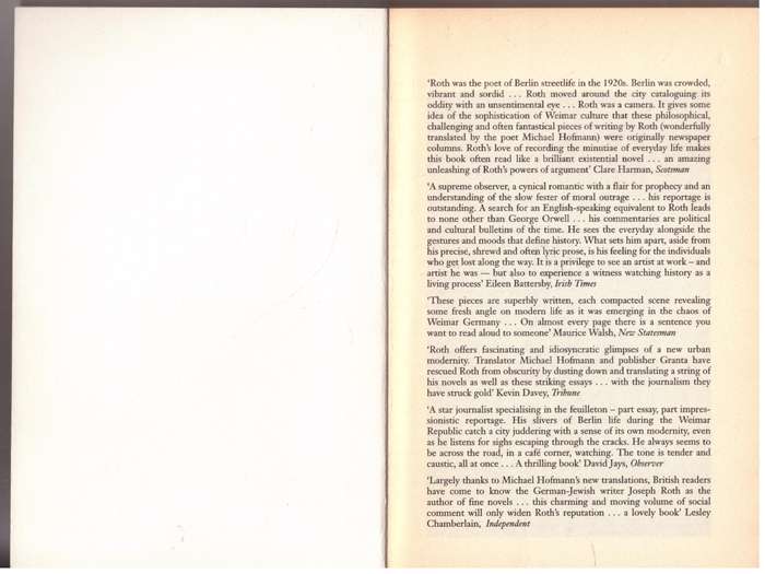 What I Saw: Reports From Berlin 1920-33 - Joseph Roth