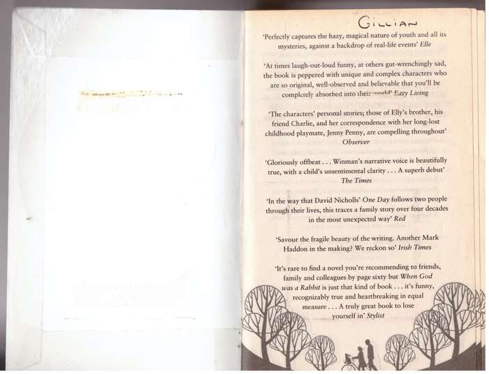 When God Was a Rabbit: A Novel  --  Sarah Winman