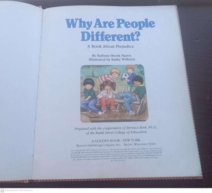 Why are People Different?: A Book about Prejudice --  Barbara Shook Hazen
