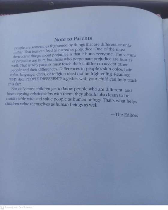 Why are People Different?: A Book about Prejudice --  Barbara Shook Hazen