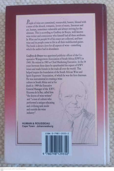Wine and its people: a selection of essays - Godfrey De Bruyn