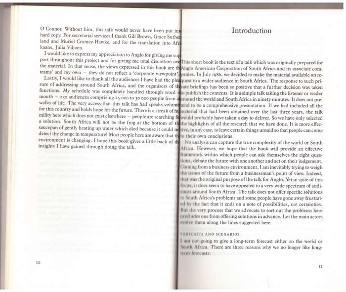 The World and South Africa in the 1990s --  Clem Sunter
