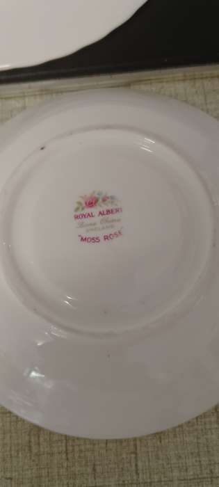A vintage Royal Albert Moss Rose trio. Cup and saucer