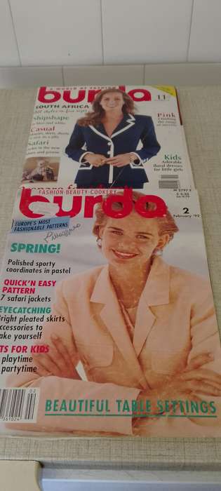 2x Burda magazines with patterns