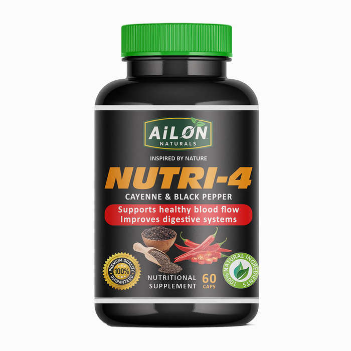 Nutri 4 - Cayenne & Black Pepper capsules (60 caps)