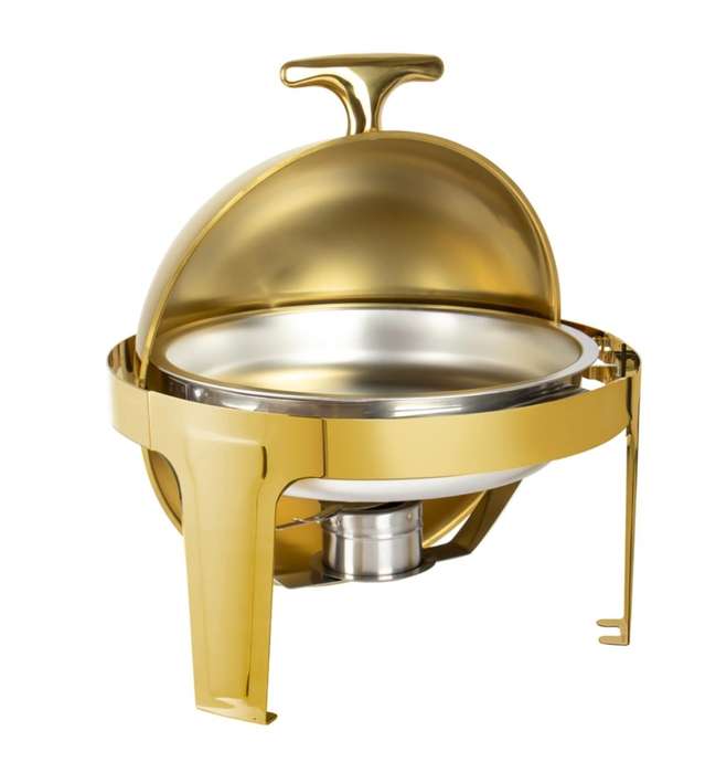 Round Chafing Dish Buffet Set 5 quart Single Pan  (Pack of 1)