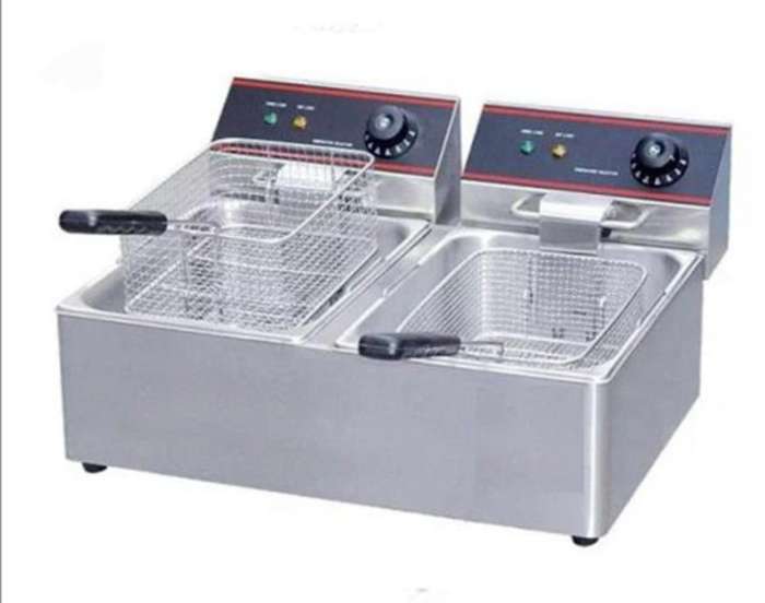 Electric Basket Chips Fryer with Double Tank