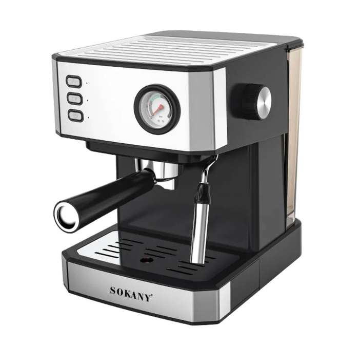 SOKANY SK-04005 10 Cup Coffee Maker  (Silver, Black)