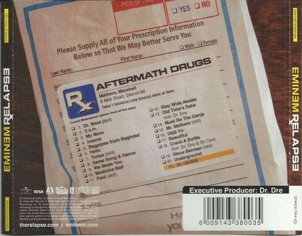 CD - Eminem - Relapse