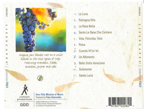 CD - Various - Lifescapes: Countryside Italy  (New Sealed)