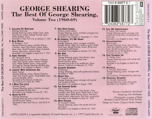 CD - George Shearing - The Best of George Shearing, Vol. 2 (1960-69)(New Sealed)
