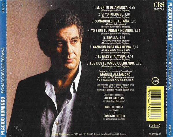 CD - Placido Domingo - Soñadores De España