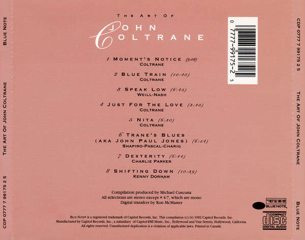 CD - John Coltrane - The Art Of John Coltrane