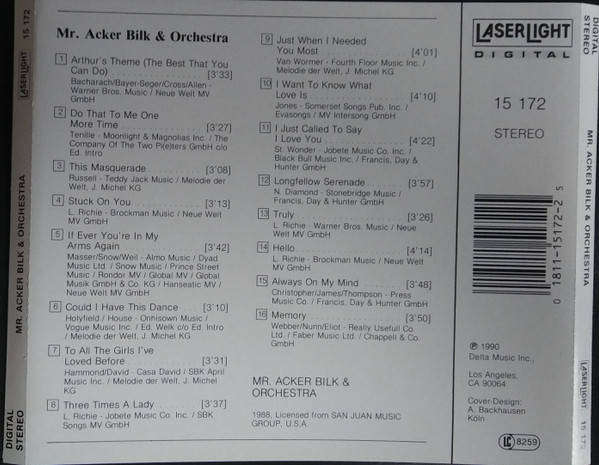 CD - Mr. Acker Bilk - Golden Instrumental Hits