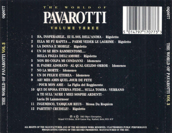 CD - Pavarotti - The World Of Pavarotti - Volume 3