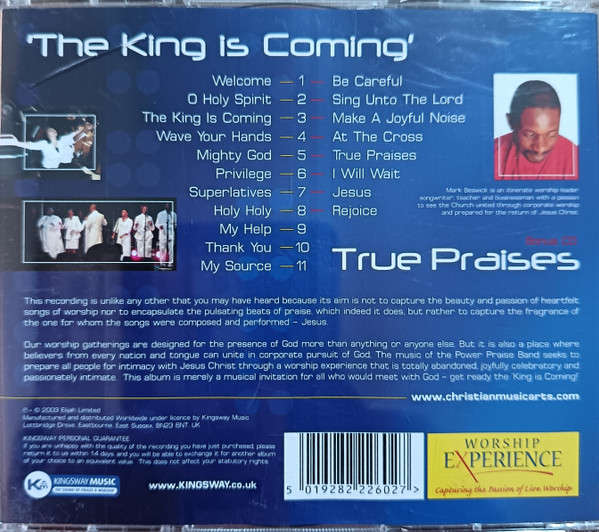 CD - Mark Beswick and The Power Praise Worship Band - The King Is Coming (2cd) (New Sealed)