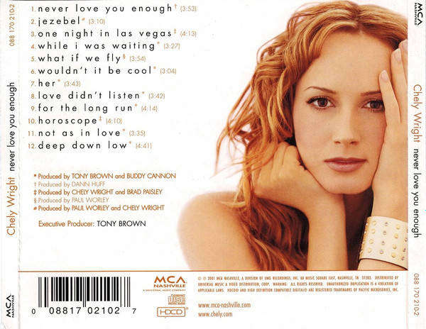 CD - Chely Wright - Never Love You Enough
