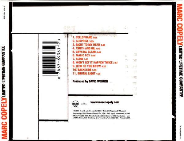 CD - Marc Copely - Limited Lifetime Guarantee