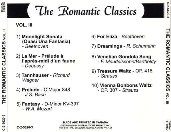 CD - Various - The Romantic Classics Vol. III