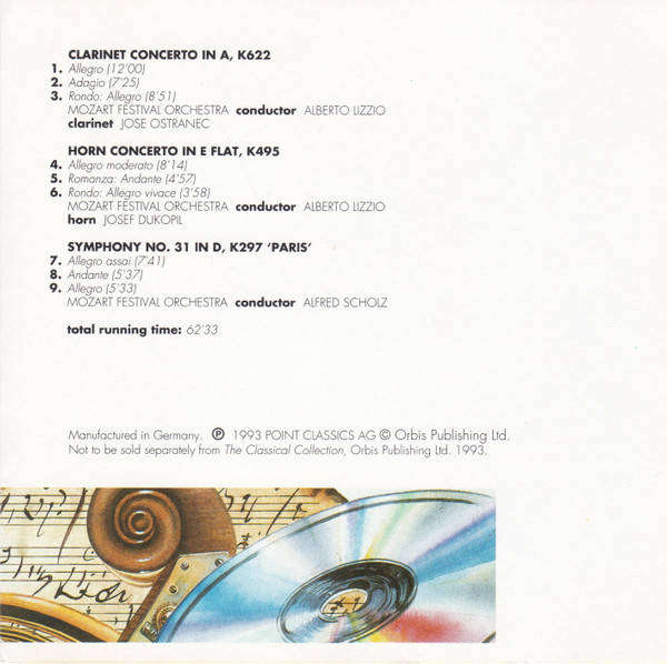 CD - The Classical Collection - CD34 - Mozart - Melodic Masterpieces