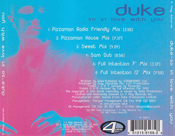 CD - Duke - So In Love With You