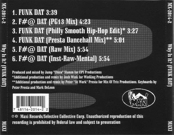 CD - Sagat - Why Is It? (Funk Dat)