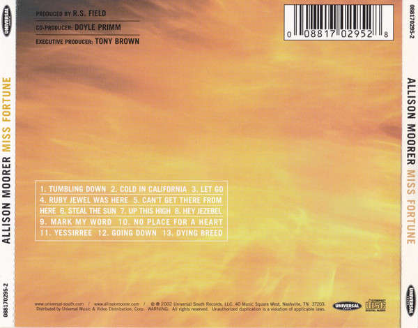 CD - Allison Moorer - Miss Fortune
