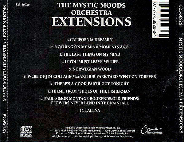 CD - The Mystic Moods Orchestra - Extensions