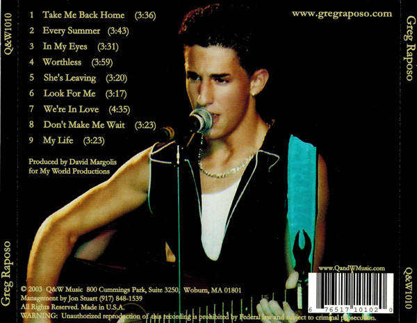 CD - Greg Raposo - Greg Raposo