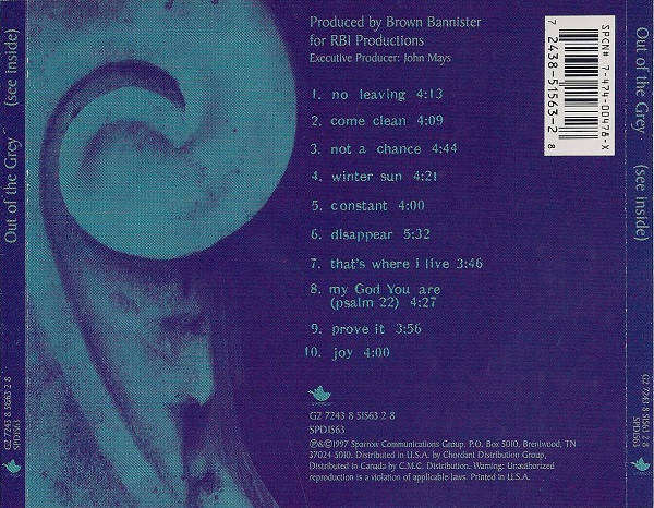 CD - Out Of The Grey  (See Inside)