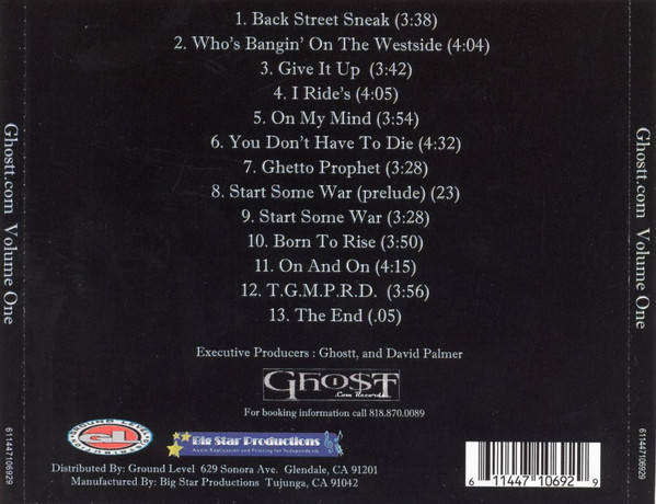 CD - Ghostt.com Volume One (New Sealed)