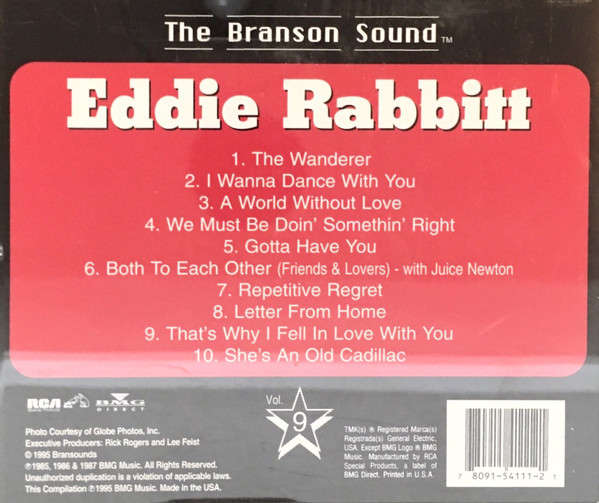 CD - Eddie Rabbitt - The Branson Sound - Vol 9