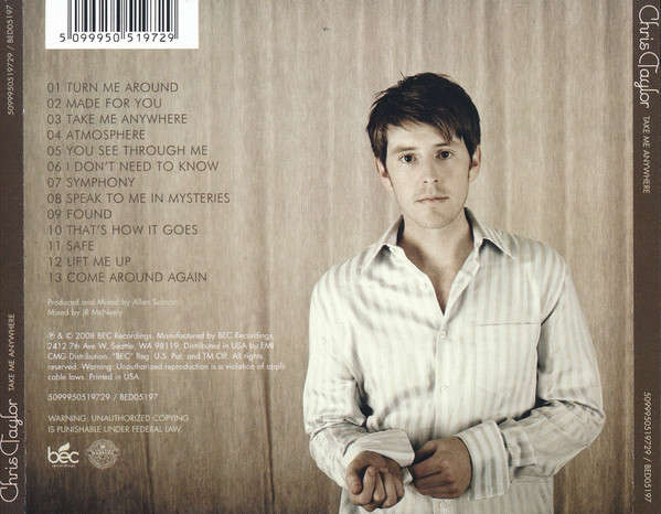 CD - Chris Taylor - Take Me Anywhere (New Sealed)