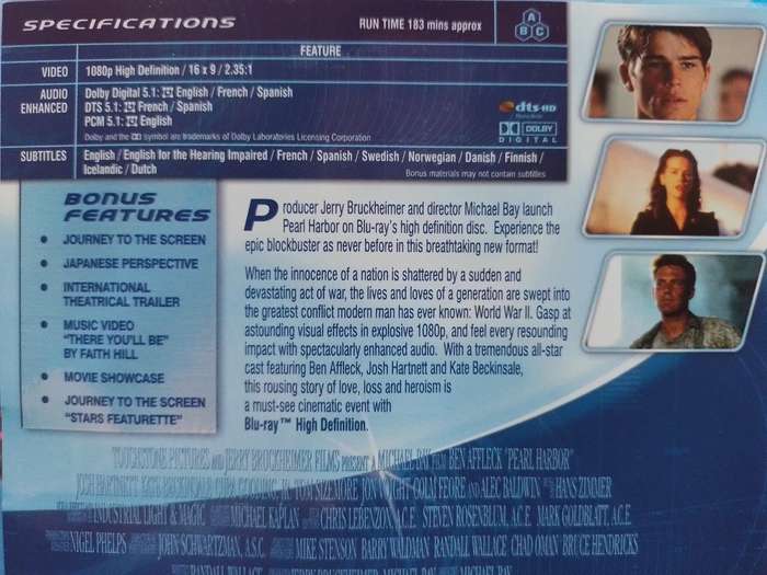 Blu-ray - Pearl Harbour