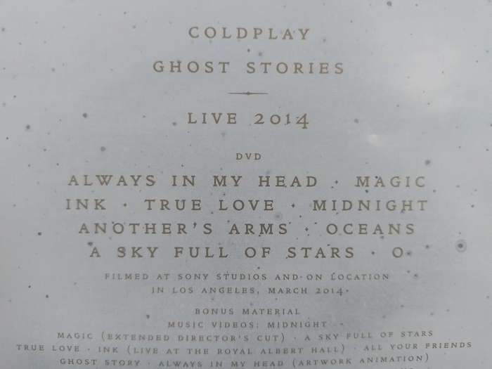 DVD - Coldplay Ghost Stories Live 2014 (DVD + CD)