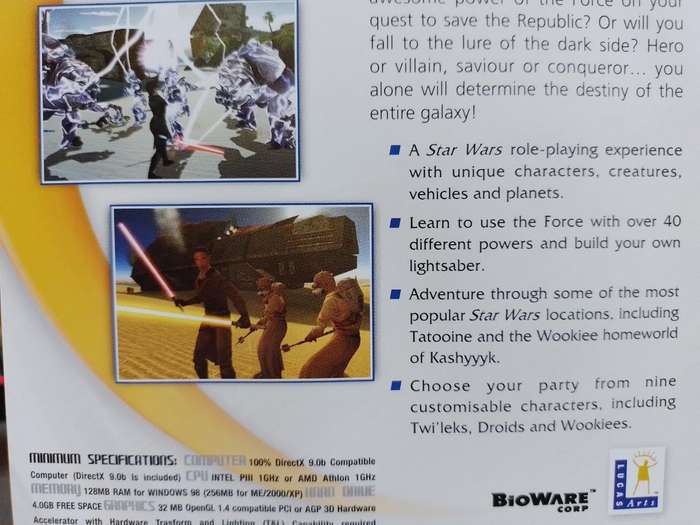 PC - Star Wars Knights of the Old Republic - EA Classics