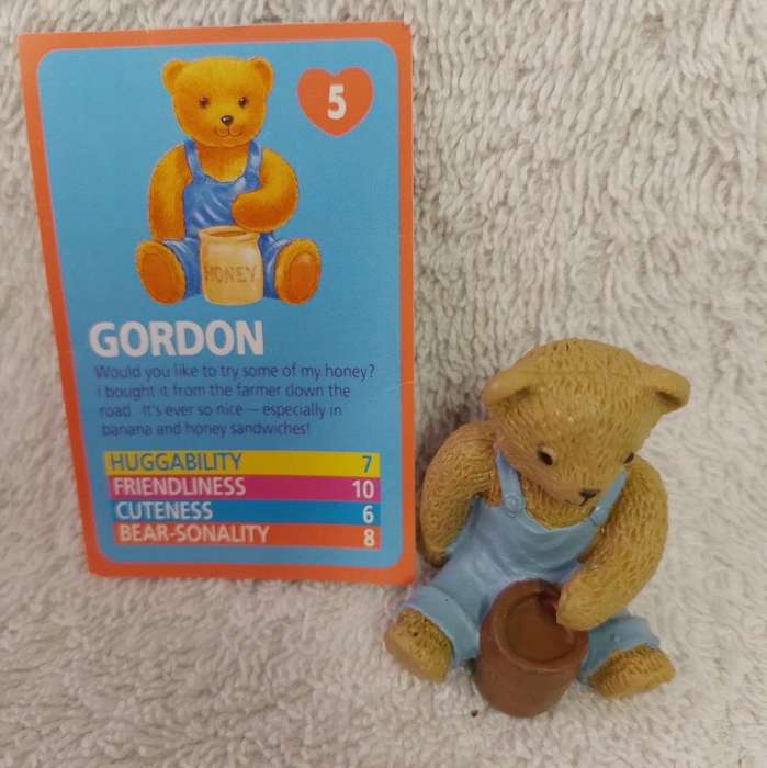 Vintage Teddy In My Pocket - Gordon No 5 c/w card
